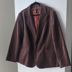 Apostrophe Brown Velvet Blazer